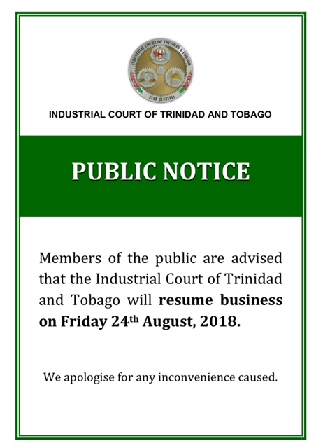 Public Notice Open for business 24.08.18